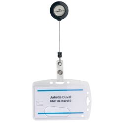 Porte badge avec enrouleur - Boîte de 10