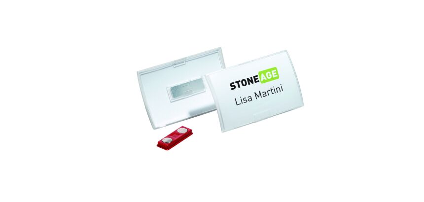 Boîte 10 badges magnétique Durable - 54 x 90 mm