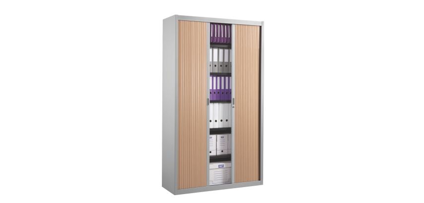 Armoires hautes à rideaux démontables Décor 200 x 100 cm corps aluminium
