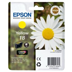 Cartouche Epson 18 jaune pour imprimante jet d'encre