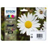 Pack van 4 cartridges Epson 18 zwart + kleur