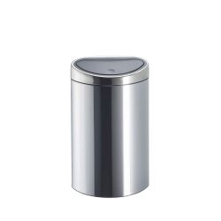 Poubelle 40 litres Brabantia Touch Bin ovale inox brillant