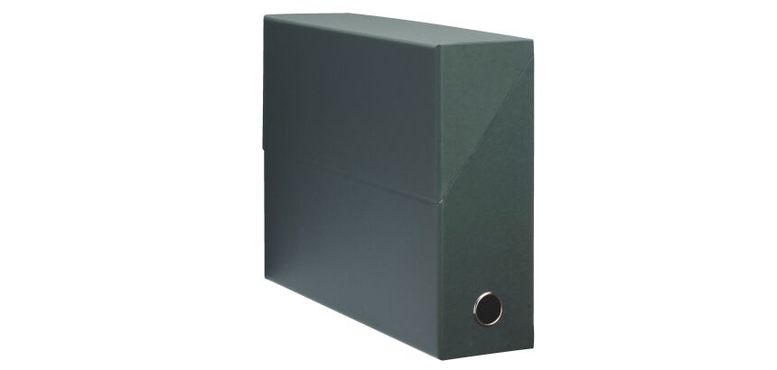 Boîte de classement carton standard dos 9 cm verte
