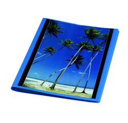 Protège-documents personnalisables Viquel Essentiel Recyclé polypropylène translucide A4 50 pochettes - 100 vues - couleur