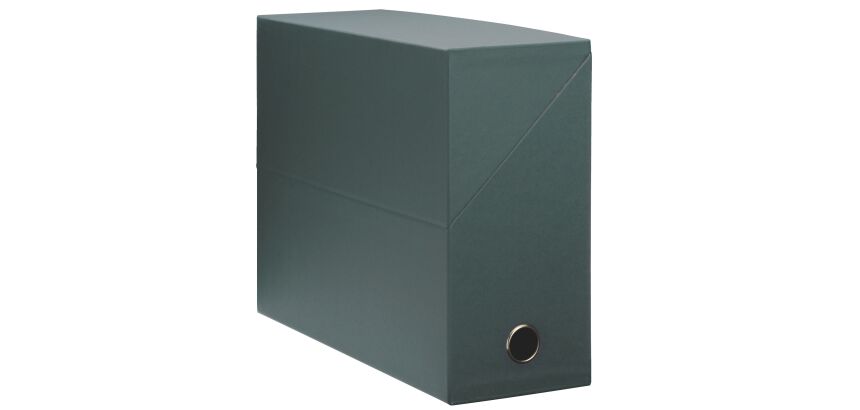 Boîte de classement carton standard dos 12 cm verte