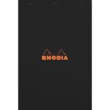 Bureaublok Rhodia 210 x 297 mm zwart geniet n°18 - geruit 5 x 5 - 80 vellen