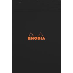 Bloc de bureau Rhodia 21 x 29,7 cm agrafé noir n°18 - 5 x 5 - 80 feuilles