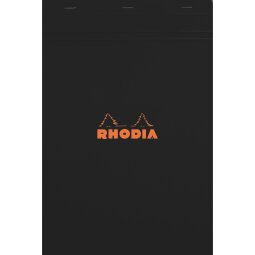 Bloc de bureau Rhodia 21 x 29,7 cm agrafé noir n°18 - 5 x 5 - 80 feuilles