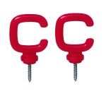 Crochet rouge pour kit chaîne et poteaux - lot de 4