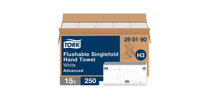 Essuie-mains pliage enchevêtré Tork H3 Advanced délitable- Carton de 3750