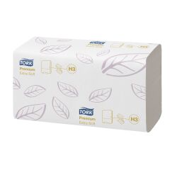 Secamanos plegado en V Tork H3 Premium suave - Caja de 3000