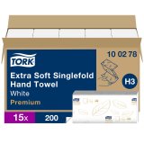 Handdoeken gewikkeld geplooid Tork H3 Premium Zacht - Doos van 3000