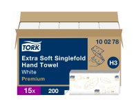 Handdoeken gewikkeld geplooid Tork H3 Premium Zacht - Doos van 3000