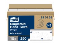 Handdoeken gewikkeld geplooid Tork H3 Advanced Zacht - Doos van 3750