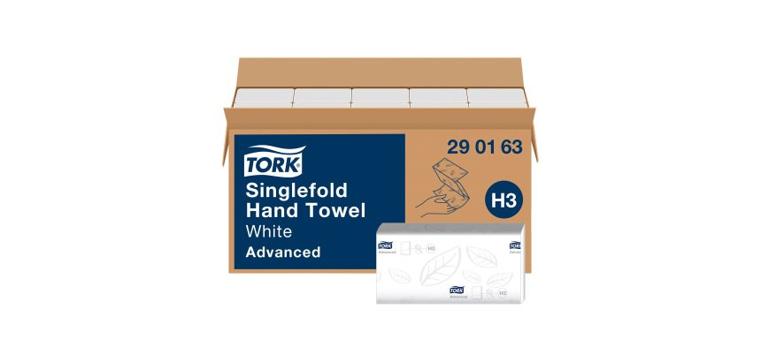 Essuie-mains pliage enchevêtré Tork Advanced - Carton de 15 paquets