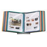 Protège-documents pivotant pupitre Djois by Tarifold PVC A4 30 pochettes - 60 vues couleurs assorties