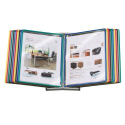 Protège-documents pivotant Tarifold PVC A4 couleurs assorties - 30 pochettes