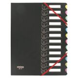 Trieur à élastiques carton / plastique Extendos 12 compartiments A4