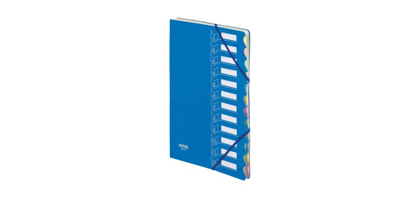 Eckspann-Sammelmappe Extendos in 2 Materialien mit 12 Unterteilungen - farbig sortiert