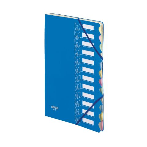 Carpeta clasificadora bimaterial Extendos 12 divisiones de color azul pastel