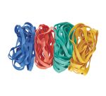 Bracelets caoutchouc en croix couleurs assorties - Boîte de 25