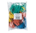 Bracelets caoutchouc en croix couleurs assorties - Boîte de 25