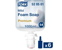 Jabón espuma Tork S4 Premium suave - Cartucho 1 litro