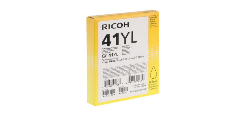 Cartouche Ricoh GC41 cartouches couleurs séparées pour imprimante gel d'encre