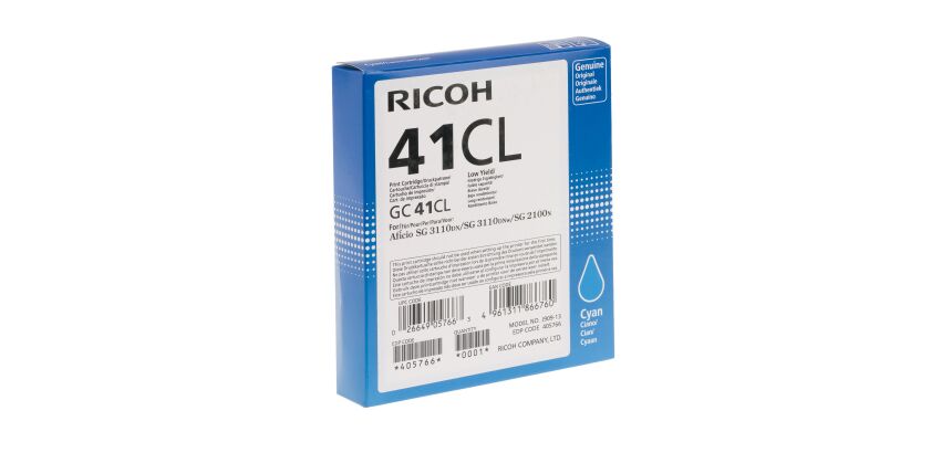 Cartouche Ricoh GC41 cartouches couleurs séparées pour imprimante gel d'encre
