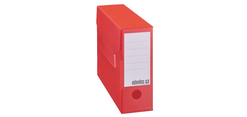 Boîte archives plastique Extendos dos 10 cm couleurs assorties