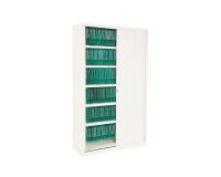 Armario de oficina metálico monobloc Nueva Generación Alt. 198 x An. 120 cm Blanco Puertas persiana 