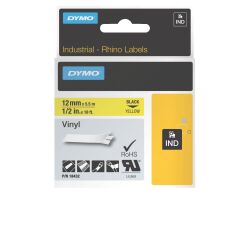 Cinta RhinoPro Vinil 12 mm x 5,5 m amarillo