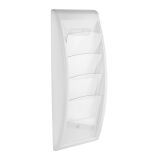 Présentoir mural Quick Fit 4 cases A4 blanc