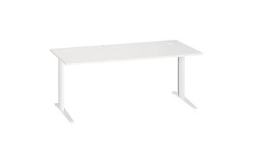 Schreibtisch Excellens Metall Plus mit festem oder einstellbarem L-Gestell zur Montage.