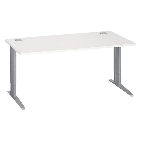 Mesa recta Excellens Patas Regulables Metal Plus 160 cm blanco. / Aluminio
