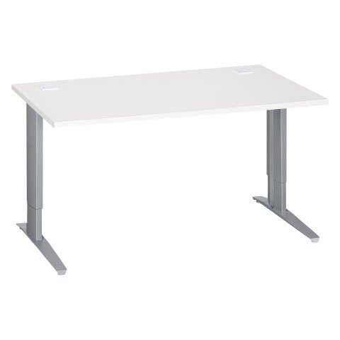 Mesa recta Excellens Patas Regulables Metal Plus 140 cm Blanco. / Aluminio