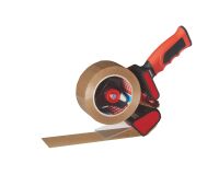 Safety dispenser for adhesive tape