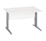 Bureau droit blanc L 120 cm piètement " L" métal Essens