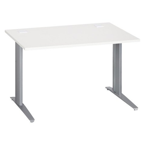 Mesa recta Excellens Patas fijas Metal Plus 120 cm Blanco / Aluminio