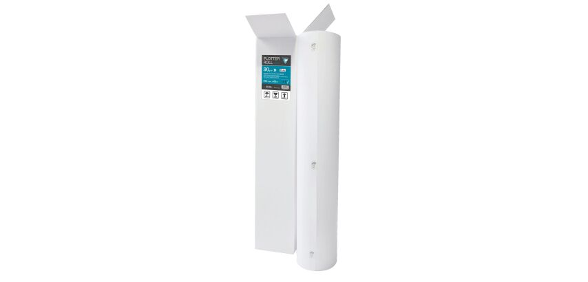 Rouleau papier traceur haute blancheur Clairefontaine - 0,914 x 45 m - 90 g