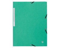 Chemise à élastique 3 rabats carte Bruneau 24 x 32 cm dos 2 cm verte
