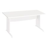 Bureau droit L 160 cm piètement bois en L Essens