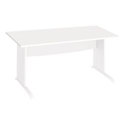 Bureau droit L 160 cm piètement bois en L Essens