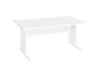 Bureau droit L 160 cm piètement bois en L Essens