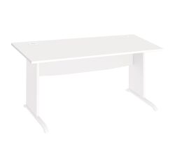 Bureau droit L 160 cm piètement bois en L Essens