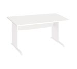 Bureau droit L 140 cm piètement bois en L Essens