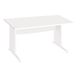 Bureau droit L 140 cm piètement bois en L Essens