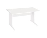 Bureau droit L 140 cm piètement bois en L Essens