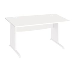 Bureau droit L 140 cm piètement bois en L Essens