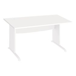 Bureau droit L 140 cm piètement bois en L Essens